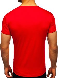 Vyriški marškinėliai be paveikslėlio raudoni Bolf 2005
