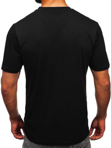 Vyriški marškinėliai su paveikslėliu juodi Bolf 14207