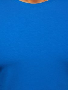 Vyriški marškiniai ilgomis rankovėmis be paveikslėlio mėlyni Bolf 172007