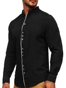 Vyriški marškiniai ilgomis rankovėmis juodi Bolf 5720