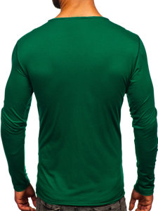 Vyriški žali marškinėliai ilgomis rankovėmis be spaudinio Bolf 547